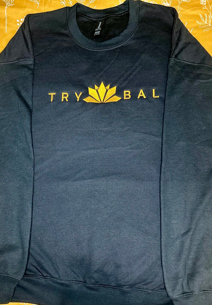 Black and Gold Trybal Crewneck